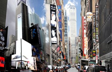 Digitale Kunst getiteld "Times square 4" door Jean-Claude Mathier, Origineel Kunstwerk, 2D Digital Work