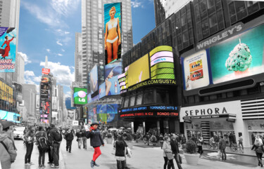 Цифровое искусство под названием "Times square 7" - Jean-Claude Mathier, Подлинное произведение искусства, Цифровая фотограф…