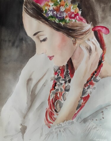 绘画 标题为“Ukrainian painting…” 由Pasha Laponog, 原创艺术品, 水彩