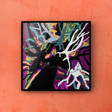 Digitale Kunst mit dem Titel "Arbre6" von Rossi Roberto, Original-Kunstwerk, Digitale Malerei