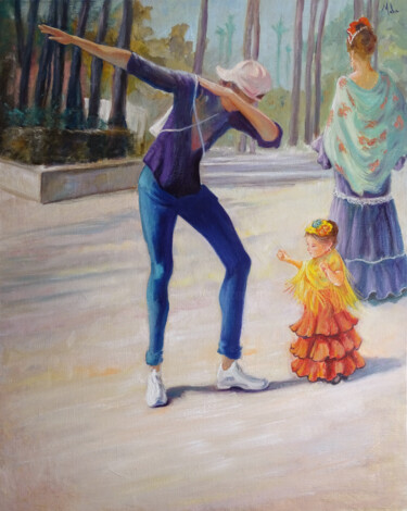 Peinture intitulée "💃 DAB" par Isabel Mahe, Œuvre d'art originale, Huile Monté sur Châssis en bois