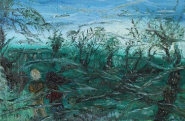 绘画 标题为“The fields of yeste…” 由Ziad Dib Jreige, 原创艺术品, 油