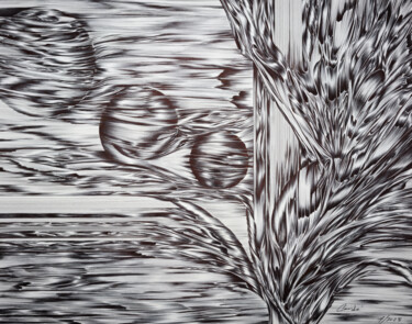 图画 标题为“Abstract No 5” 由Aw Cerde, 原创艺术品, 圆珠笔