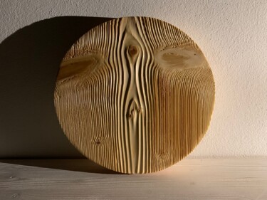 Scultura intitolato "Angelo" da Deusmou, Opera d'arte originale, Legno