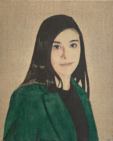 绘画 标题为“Portrait de Vanessa” 由Clara Ramirez Katz, 原创艺术品, 油 安装在木质担架架上
