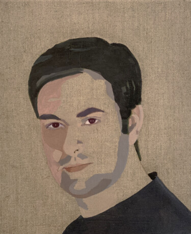 绘画 标题为“Portrait de Juan” 由Clara Ramirez Katz, 原创艺术品, 油 安装在木质担架架上