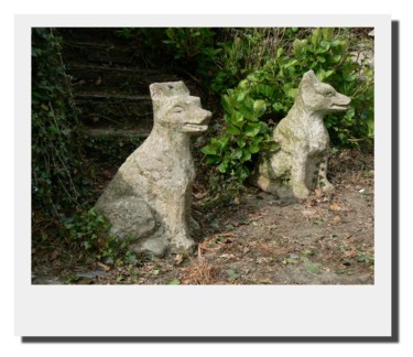 Sculpture intitulée "DEUX GARDIENS D'ENT…" par Venner Fanch, Œuvre d'art originale, Pierre