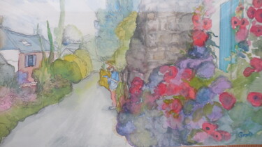 Peinture intitulée "Perdu?" par Mathilde Groult, Œuvre d'art originale, Aquarelle
