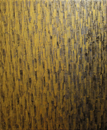 Fondu couleur or gris irisé Painting titled "Fondu couleur or gr…" by Jonathan Pradillon, Original Artwork, Acrylic Mounted on Wood Stretcher frame