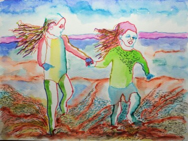 Peinture intitulée "A23-11" par Philip Moreau, Œuvre d'art originale, Aquarelle