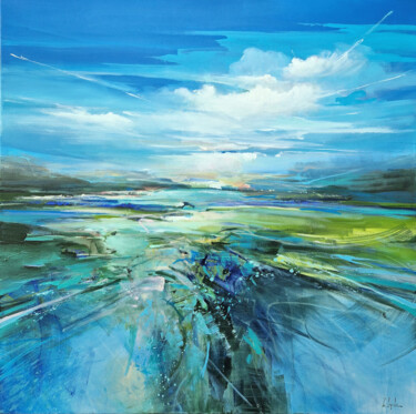 Painting titled "Energy of the morni…" by Irina Laube, Original Artwork, Acrylic
