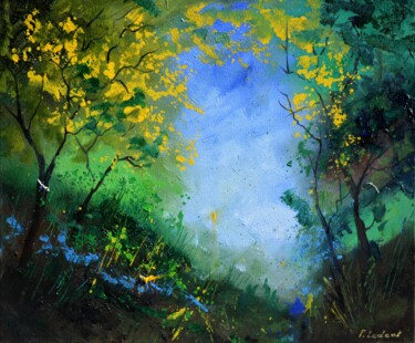 Malerei mit dem Titel "A clearance" von Pol Ledent, Original-Kunstwerk, Öl Auf Keilrahmen aus Holz montiert