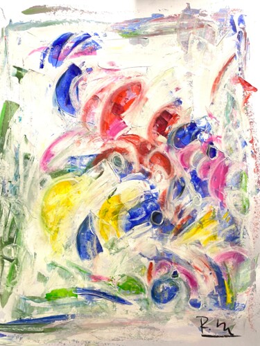 Peinture intitulée "Enveloppement plus…" par Regine Blot, Œuvre d'art originale, Acrylique Monté sur Panneau de bois