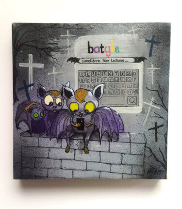 绘画 标题为“Batgle” 由Grotsk, 原创艺术品, 丙烯