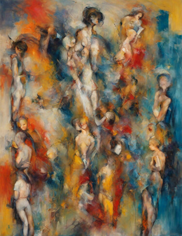Digital Arts titled "Abstract . women" by Pict T Mosb, Original Artwork, AI generated image