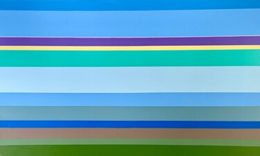Painting titled "Composition # 476" by Iskan, Original Artwork, Acrylic Mounted on Wood Stretcher frame