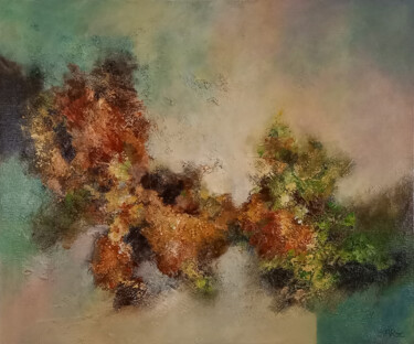 Painting titled "Autumn games 2 (Jeu…" by Aurélie Rocheta, Original Artwork, Acrylic Mounted on Wood Stretcher frame