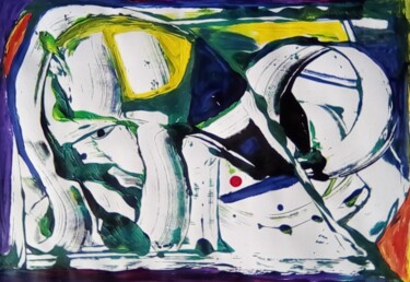 Peinture intitulée "le pouce devant les…" par Francisco Mendes, Œuvre d'art originale, Acrylique