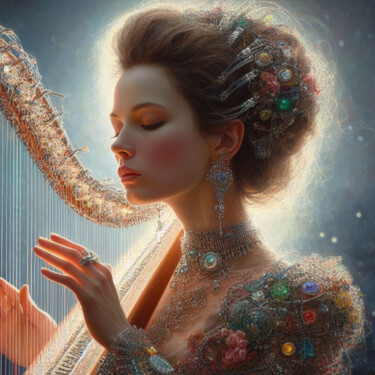 数字艺术 标题为“StringsOfLight. H.” 由Artportal1618, 原创艺术品, AI生成的图像