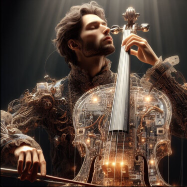 数字艺术 标题为“StringsOfLight. I.” 由Artportal1618, 原创艺术品, AI生成的图像