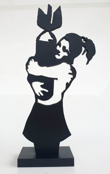 Escultura titulada "PyB Banksy girl bom…" por Pyb, Obra de arte original, Resina