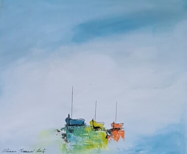 Malerei mit dem Titel "Ensemble c'est tout" von Anita Altomare Moronval, Original-Kunstwerk, Acryl