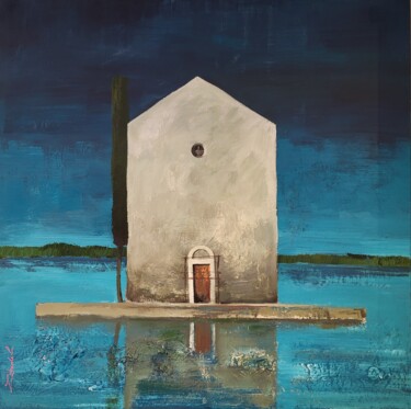 绘画 标题为“HOUSE IN TURQUISE L…” 由Lidia Zadeh Petrescu, 原创艺术品, 丙烯
