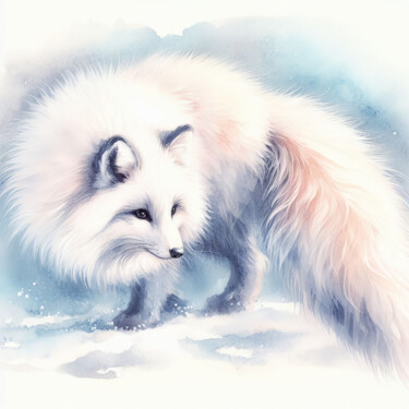 Arte digital titulada "A Watercolor Arctic…" por Albertbs, Obra de arte original, Imagen generada por IA