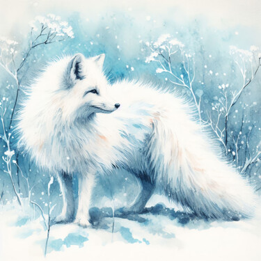 Arte digital titulada "A Watercolor Arctic…" por Albertbs, Obra de arte original, Imagen generada por IA
