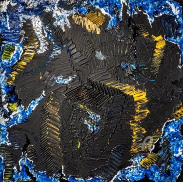 Peinture intitulée ""Tsunami"" par Frédo Mach, Œuvre d'art originale, Acrylique Monté sur Châssis en bois