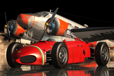 Ferrari 156 Shark Nose - A Beautiful Ferrari That Was Often 数字艺术 标题为“Ferrari 156 Shark N…” 由Jan Keteleer, 原创艺术品, 三维建模