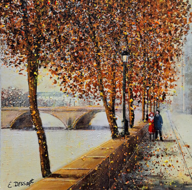 Peinture intitulée "Les amoureux de Par…" par Elika Dessapt, Œuvre d'art originale, Acrylique
