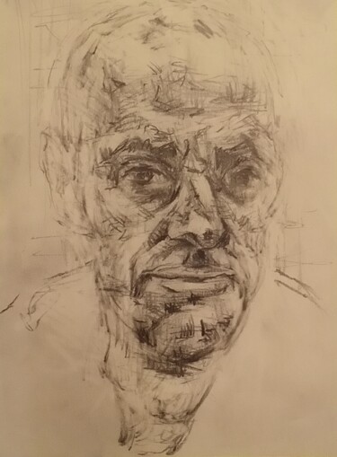 绘画 标题为“Self portrait 17” 由Αθανασιος Ξαγαρας, 原创艺术品, 铅笔