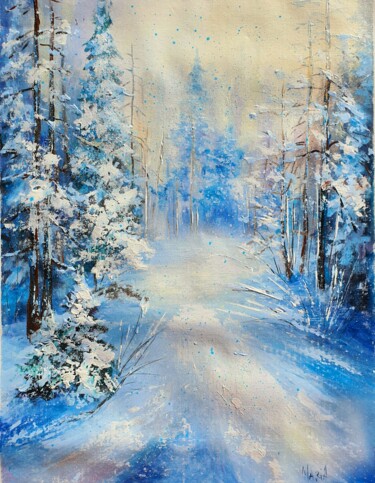 Peinture intitulée "Туда, где холода..." par Maria Nesterova, Œuvre d'art originale, Huile