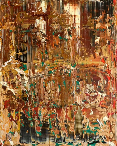 Painting titled "Nature imprints 12" by Olia Blagov, Original Artwork, Acrylic