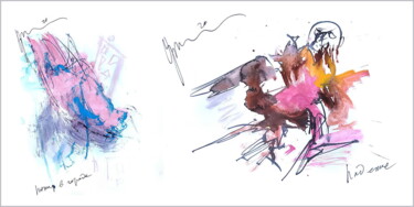 his fall during a city fire Digital Arts titled "his fall during a c…" by Dima Dima Vil Ms Wilms (Rok Zivopisec Rock Painter), Original Artwork, Waterco…