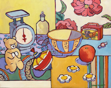 A Carousel of Memories 绘画 标题为“A Carousel of Memor…” 由Catherine J. Martzloff, 原创艺术品, 油 安装在木质担架架上