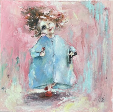 So oder so, das kleine freche Mädchen. Painting titled "So oder so, das kle…" by Alla Wittkowski, Original Artwork, Oil