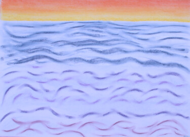 Tekening getiteld "Le temps infini" door Anne Laure Klein, Origineel Kunstwerk, Pastel