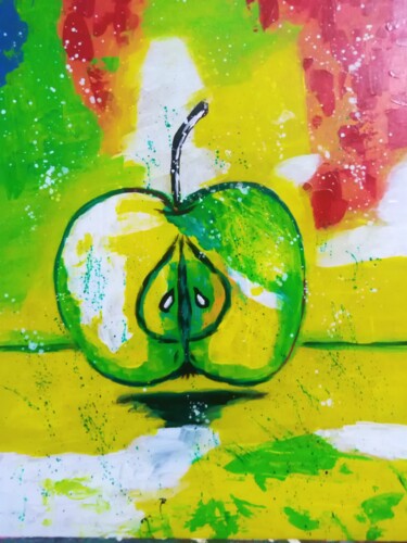 绘画 标题为“Green apple origina…” 由Maryna Yasar, 原创艺术品, 丙烯