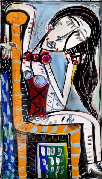 Peinture intitulée "Il Pensiero" par Alessandro Siviglia, Œuvre d'art originale, Acrylique Monté sur Châssis en bois