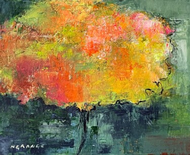 Peinture intitulée "mon abricotier 1" par Nathalie Grange, Œuvre d'art originale, Acrylique Monté sur Châssis en bois