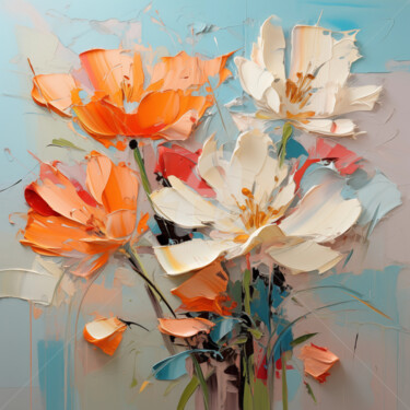 Digital Arts με τίτλο "Flowers3" από P. Lee, Αυθεντικά έργα τέχνης, Ψηφιακή ζωγραφική
