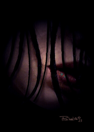 Painting titled "Face Oculta" by Paulo Pinheiro, Original Artwork, Digital Painting