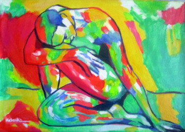 "Solitude In Reflection" 绘画 标题为“"Solitude In Reflec…” 由Helena Wierzbicki, 原创艺术品, 丙烯