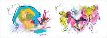 They, of course, have never seen such a snail Digital Arts titled "They, of course, ha…" by Dima Dima Vil Ms Wilms (Rok Zivopisec Rock Painter), Original Artwork, Waterco…