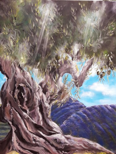 Painting titled "013 Olivier 2020" by Iuliia Serpilina, Original Artwork, Oil