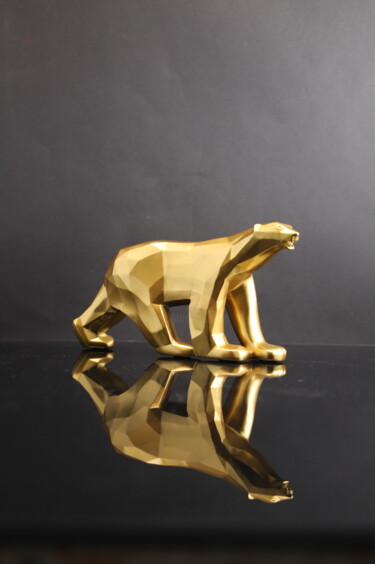 Escultura titulada "Polar Bear - Pompon…" por Richard Orlinski, Obra de arte original, Resina
