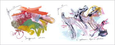 Digital Arts titled "pointing finger - s…" by Dima Dima Vil Ms Wilms (Rok Zivopisec Rock Painter), Original Artwork, Waterco…