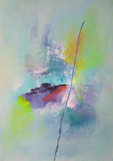 Schilderij getiteld "Line one" door Meike Van Riel, Origineel Kunstwerk, Acryl